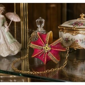 Willow Hall Age‎ of Elegance Pink Star Reticule Handbag Miniature Ornament 85-02